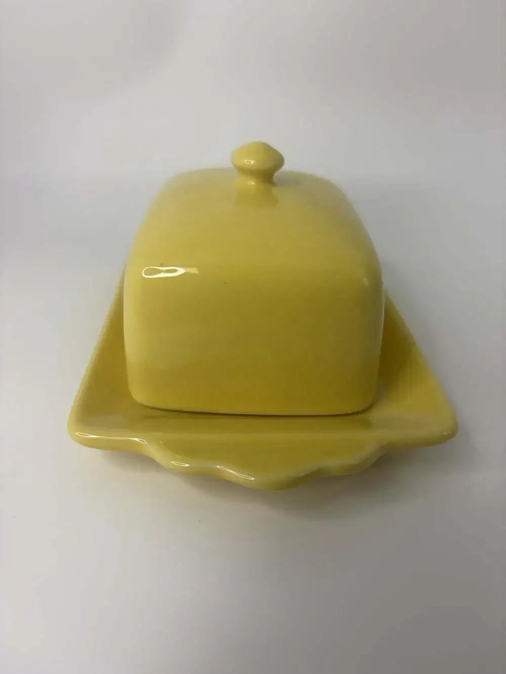 Biscuit Half Stick Butter Dish, Yellow Microwave And Dishwasher Safe